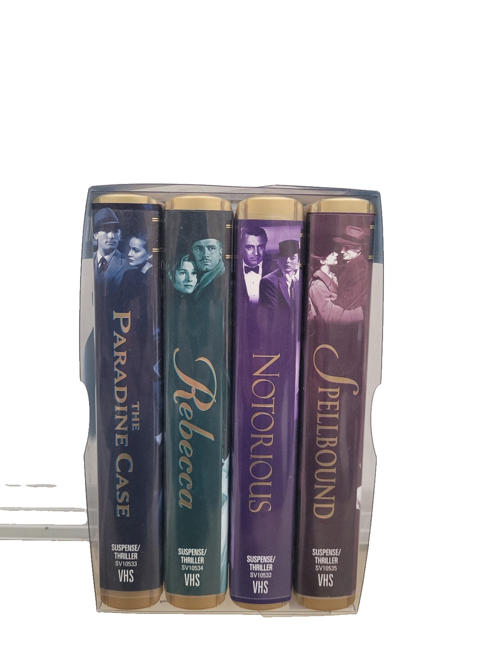 ALFRED HITCHCOCK VHS Boxed Set Of 4 Tapes Including Spellbound And Rebecca